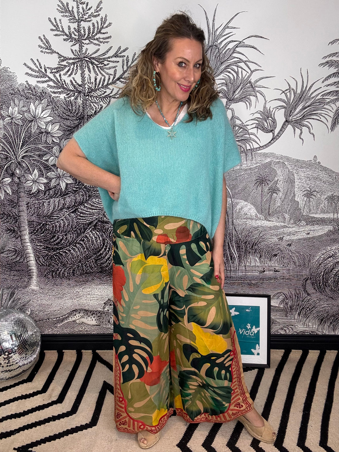 Dale Oversized Fluffy Mohair Mix Tank Top