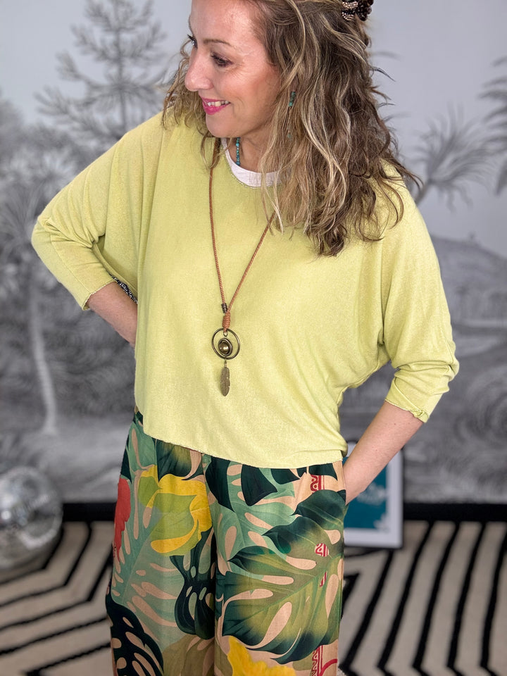 Lucy Summer Double Layer Top with Necklace