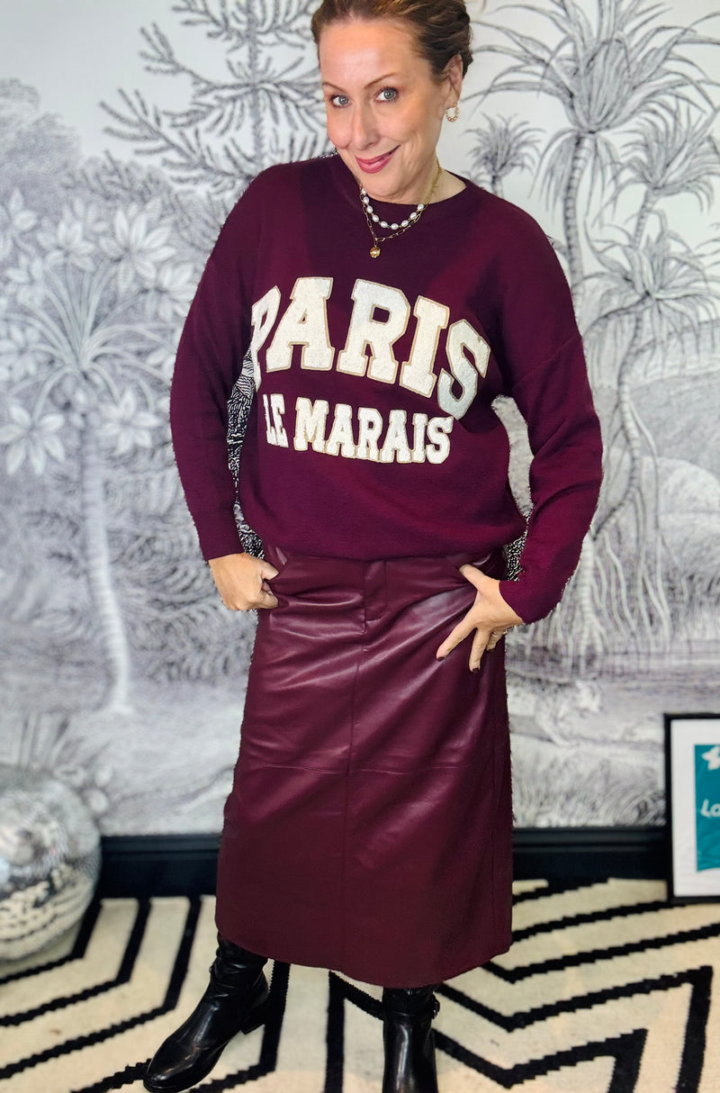 Polly Embossed Paris Jumper