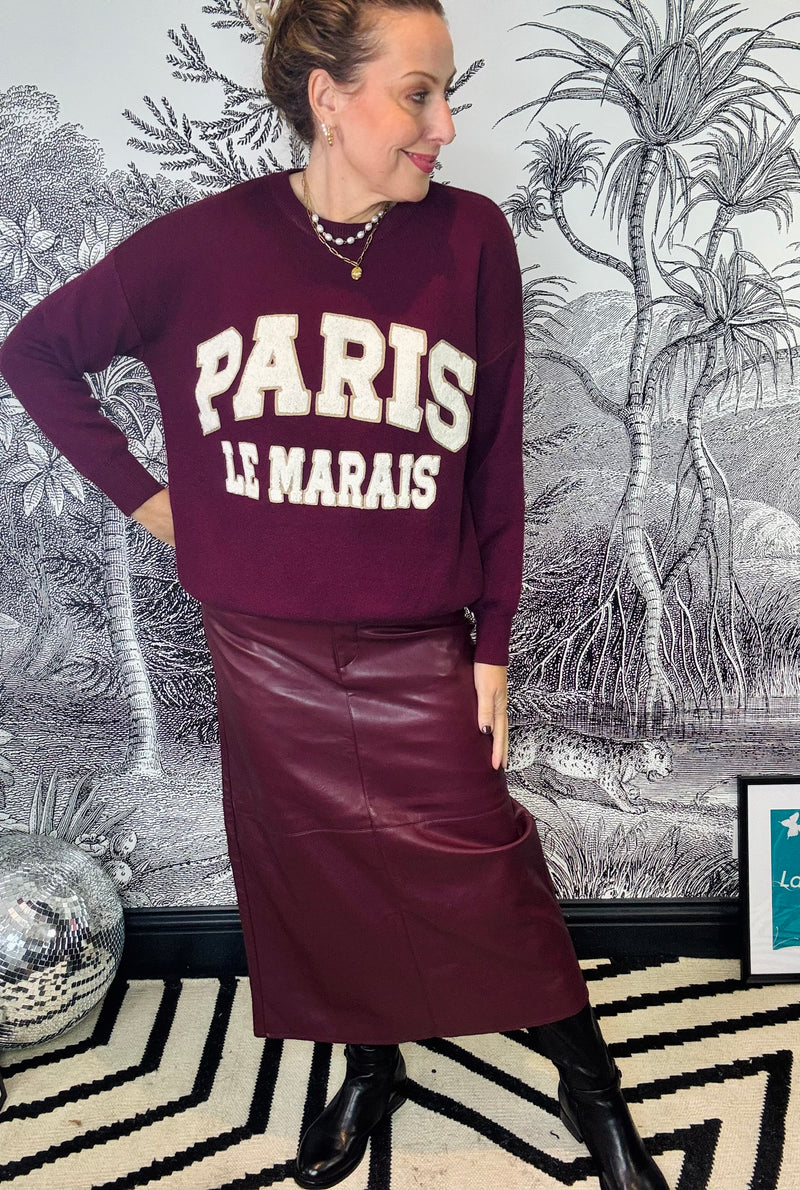 Polly Embossed Paris Jumper