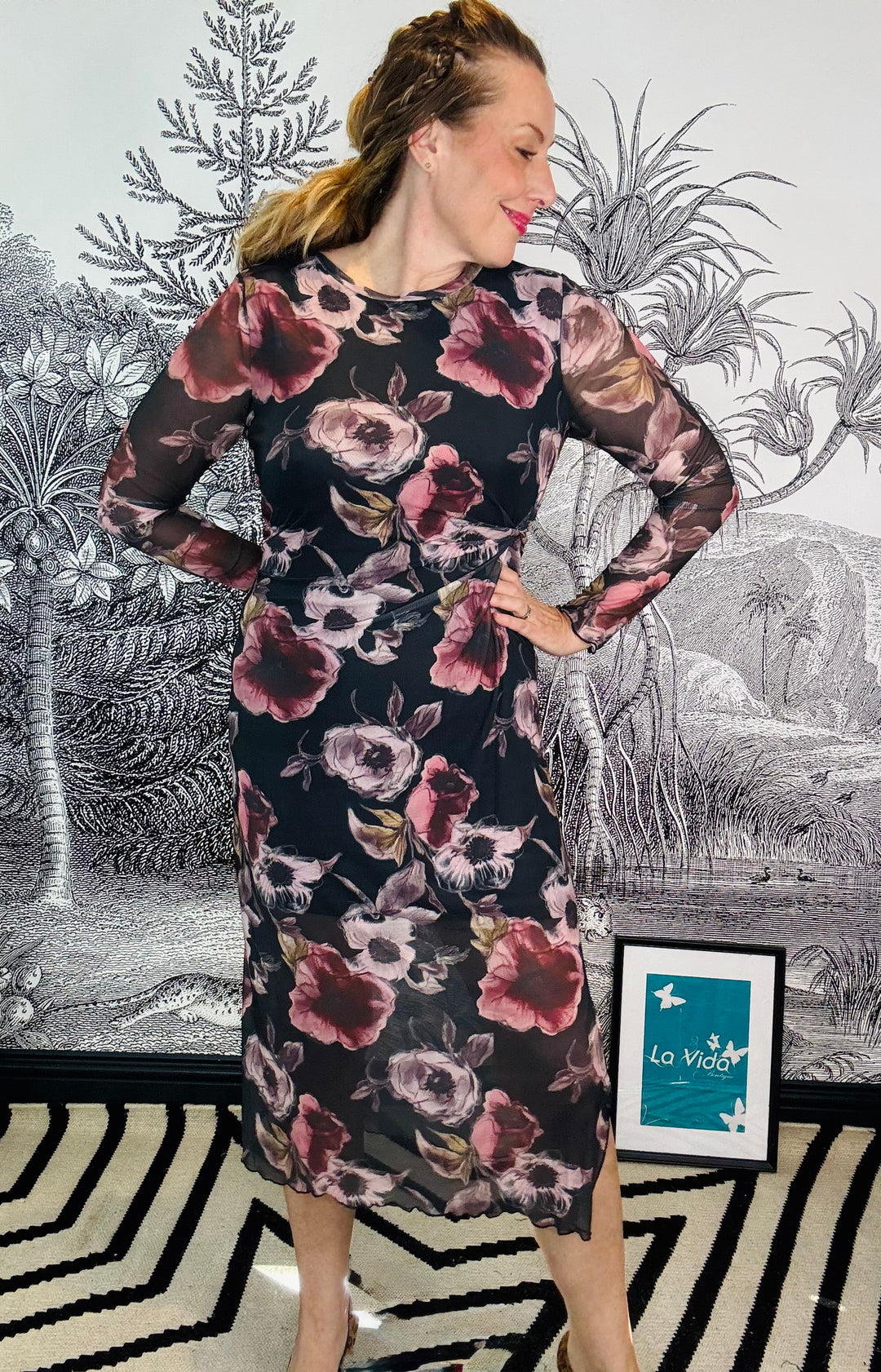 Rosey Mesh Dress