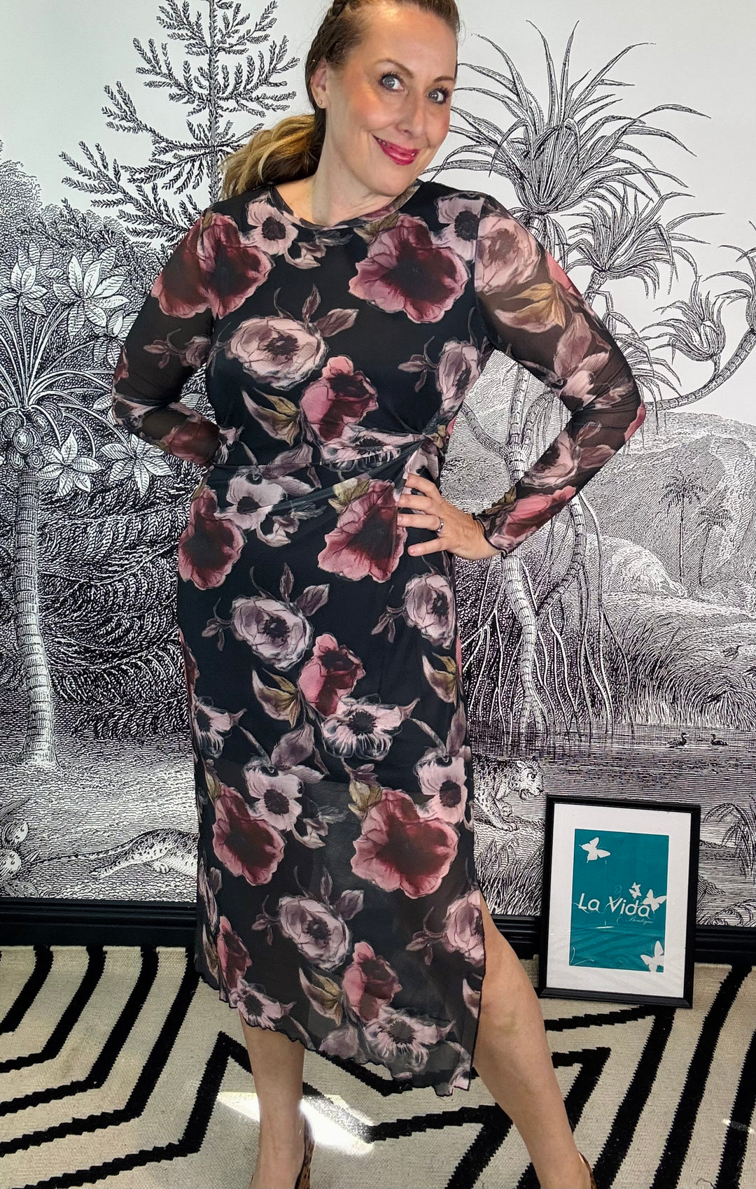 Rosey Mesh Dress
