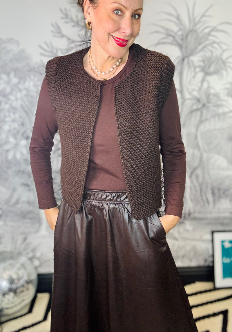 Legringou Sleeveless Open Cardigan