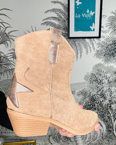 Dolly Star Cowboy Ankle Boots