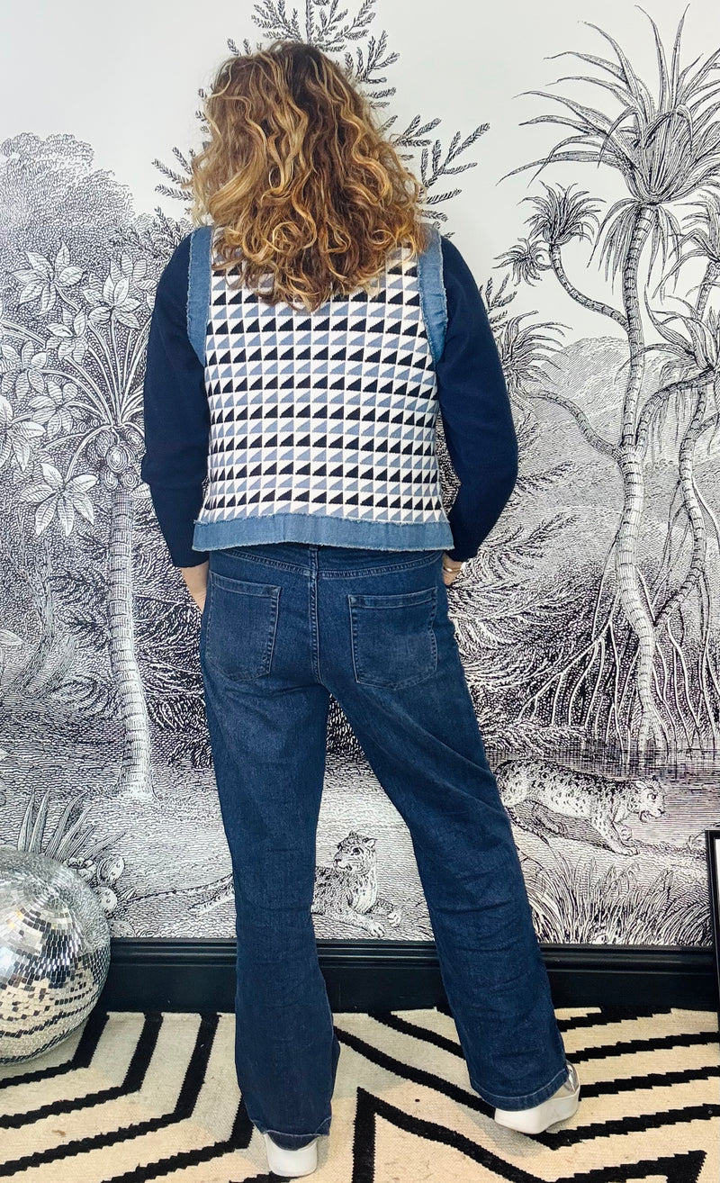 Colette Denim Sparkle Wide Leg Jeans