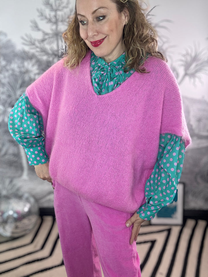 Dale Oversized Mohair Mix Vest Top