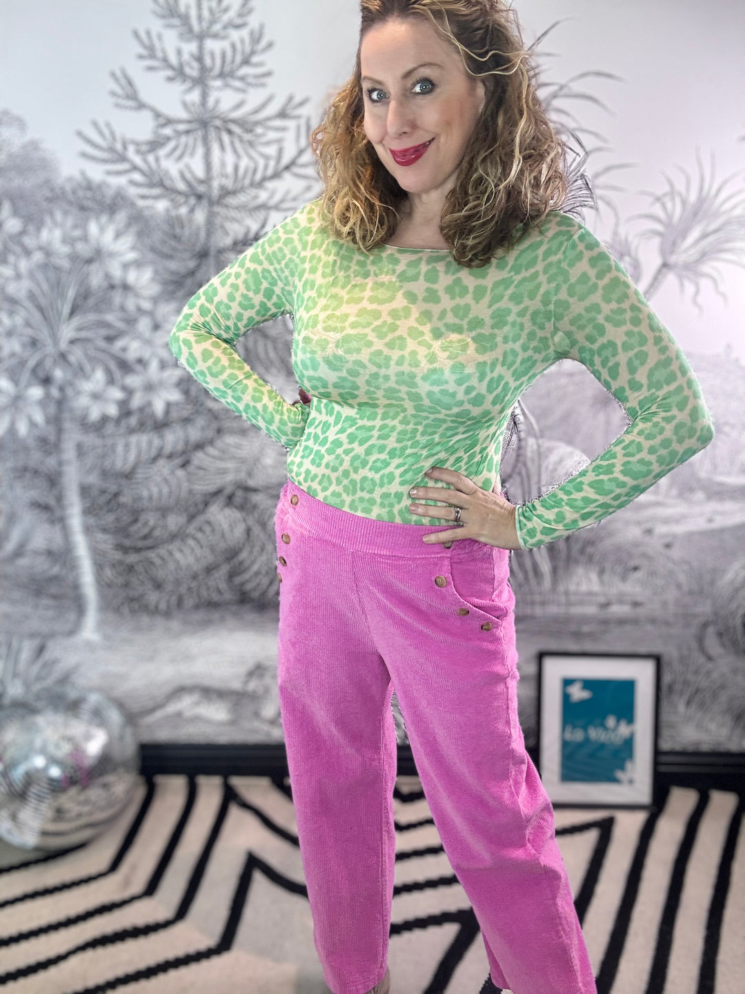 Selena Super Soft Leopard Print Cashmere Layering Top