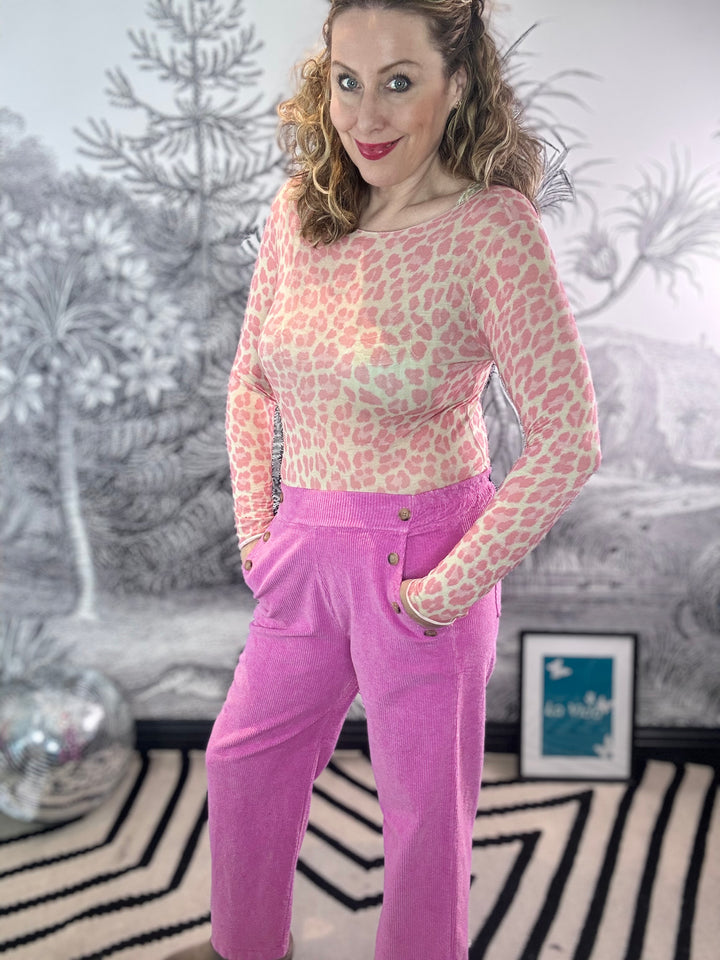 Selena Super Soft Leopard Print Cashmere Layering Top