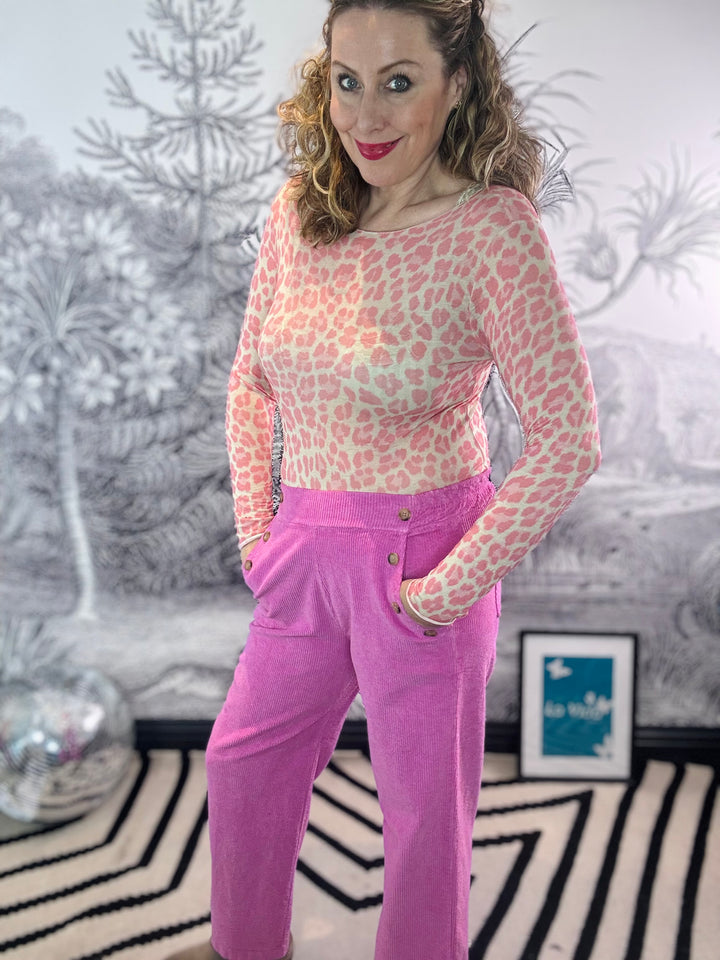 Selena Super Soft Leopard Print Cashmere Layering Top