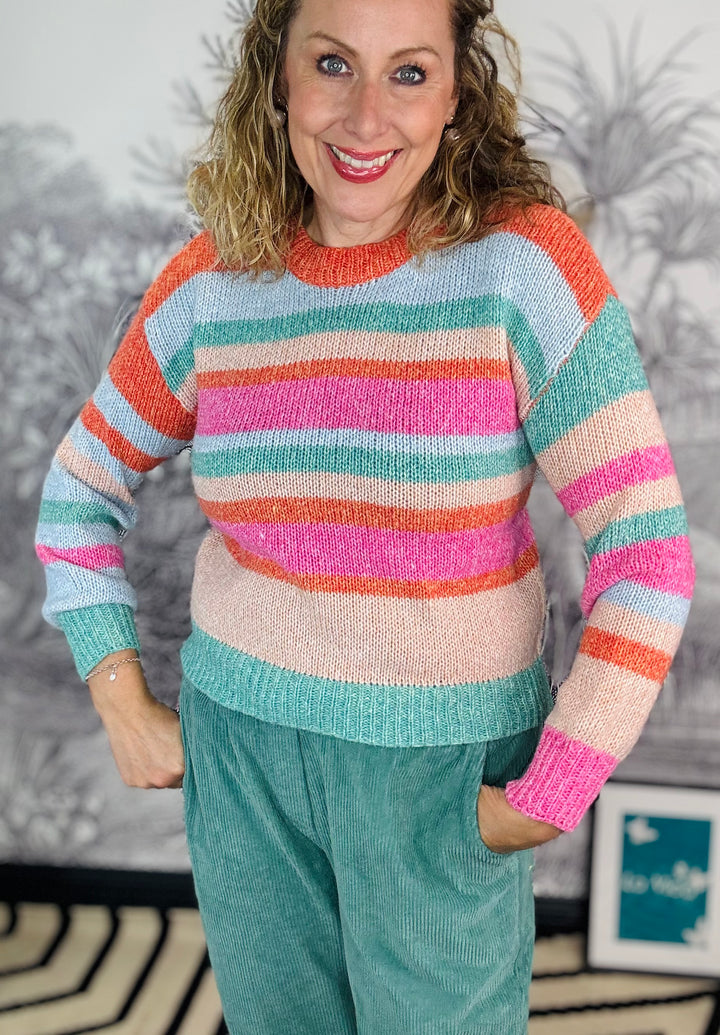 Bella Rainbow Stripe Knit Jumper