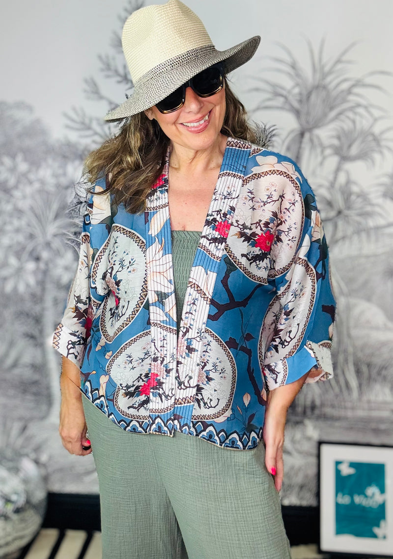 Magnolia Plates Blue Kimono