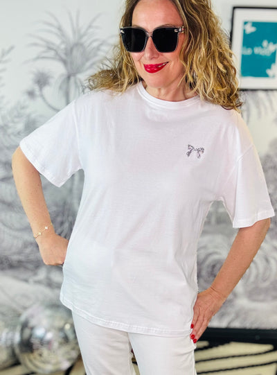 Nina Sparkle Bow Logo T-Shirt