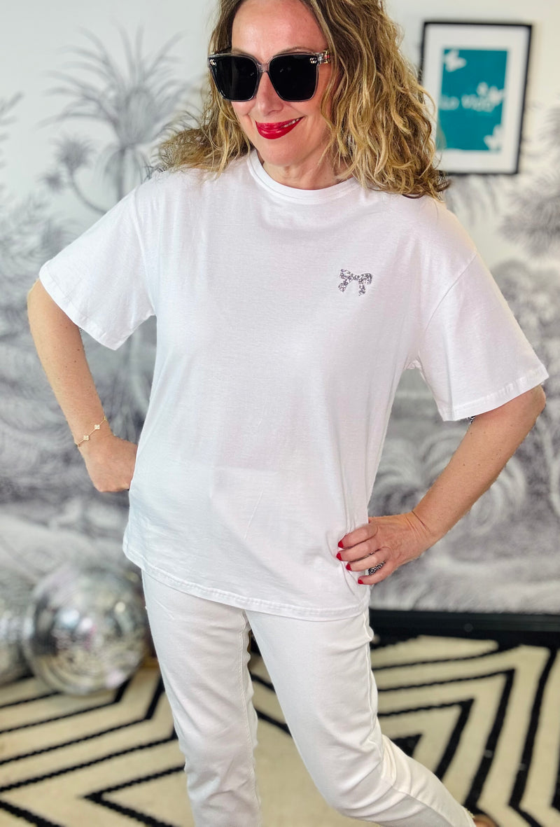 Nina Sparkle Bow Logo T-Shirt