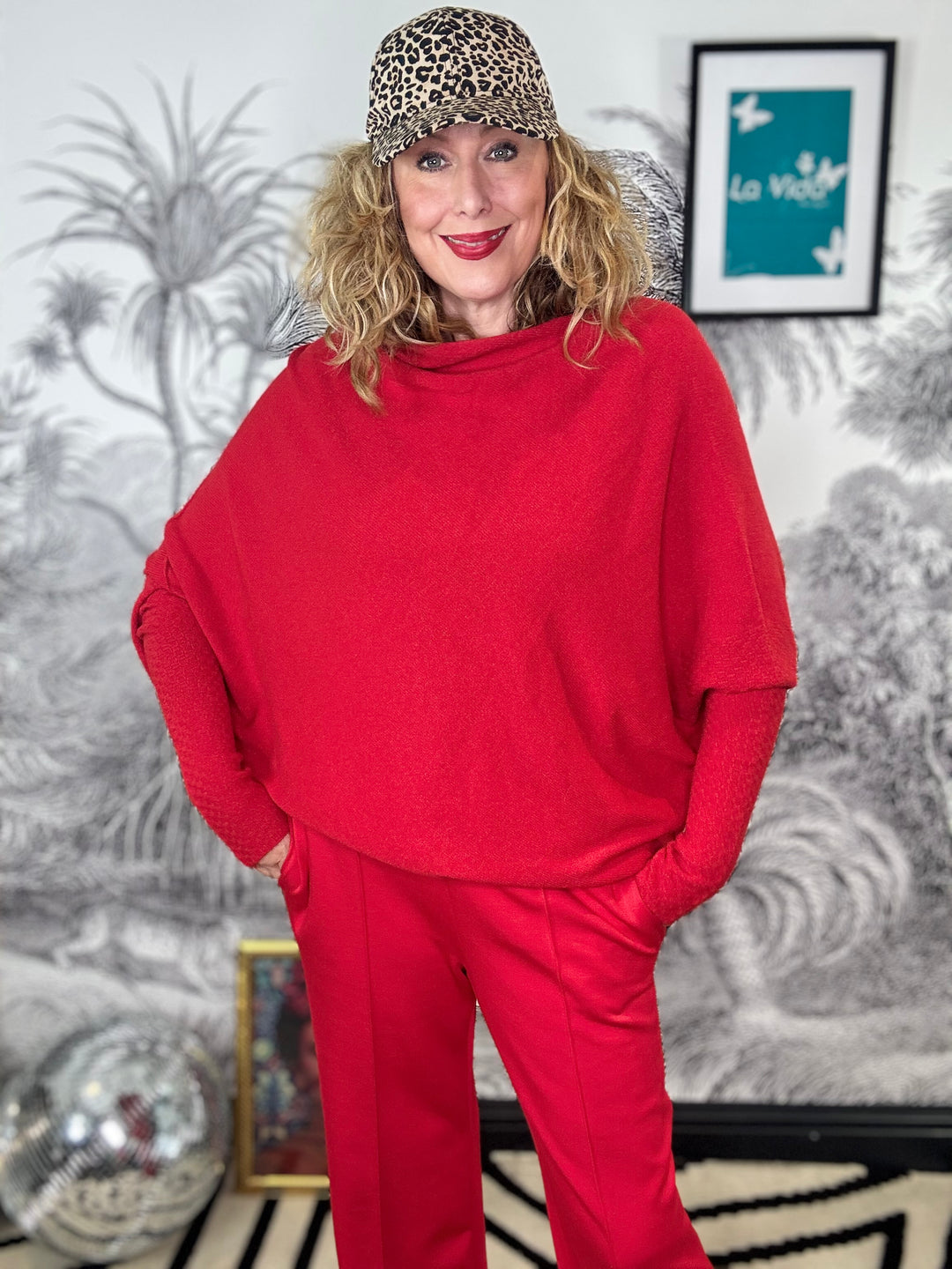 Ella Pattern Sleeve Asymmetric Knit Jumper