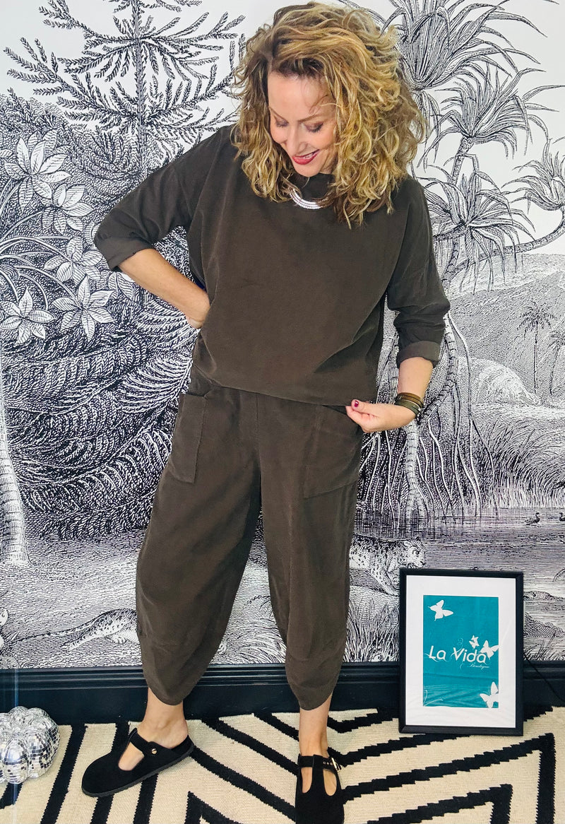Geneva Baby Corduroy Top & Barrel Trouser Co-ord Set