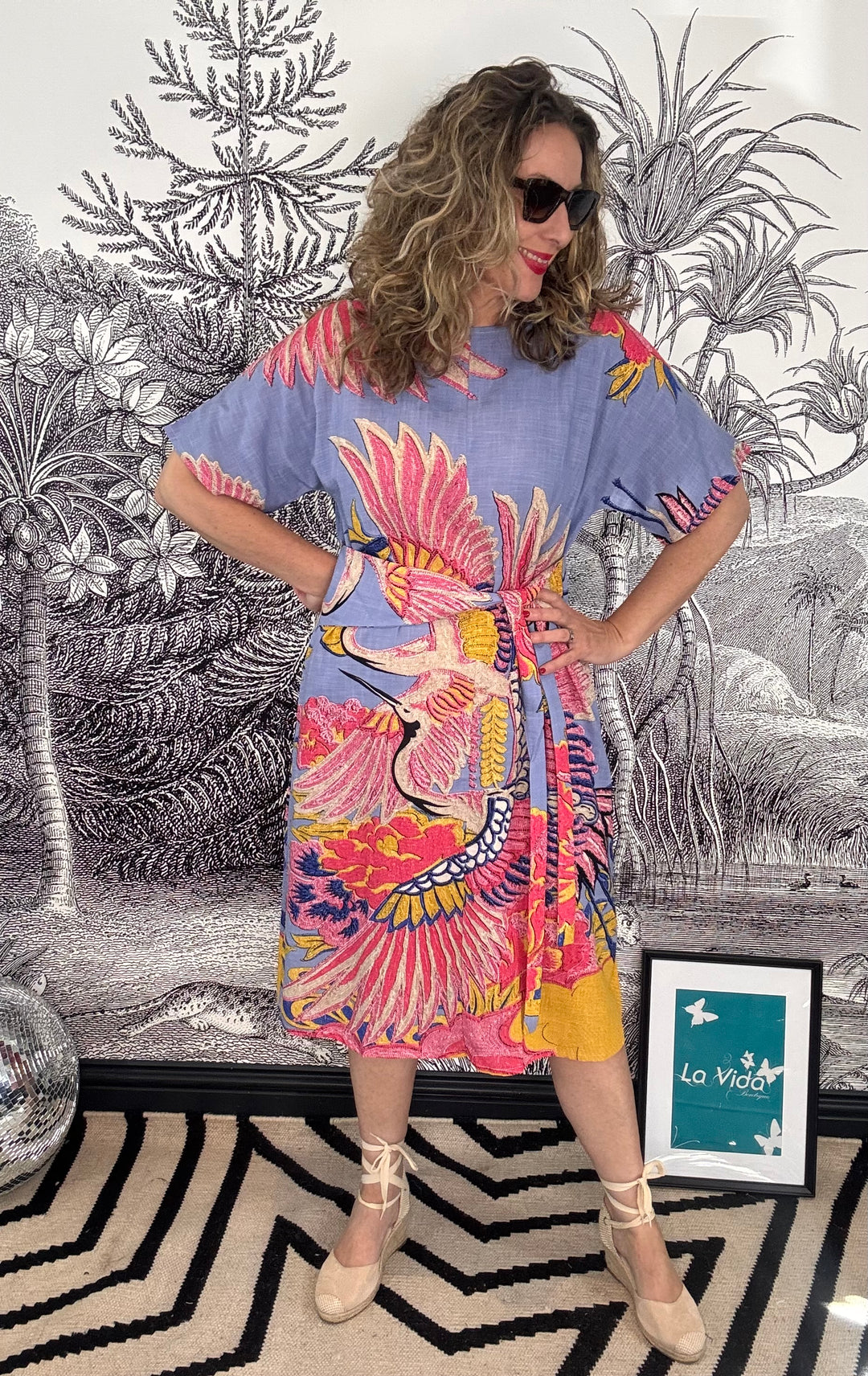 Crane Periwinkle Obi Dress