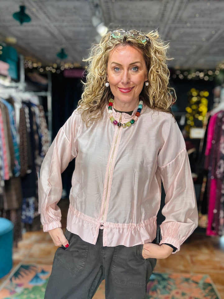 Gemma Sheer Bomber Jacket