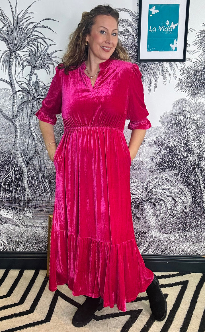 Pandora Velvet Midi Dress