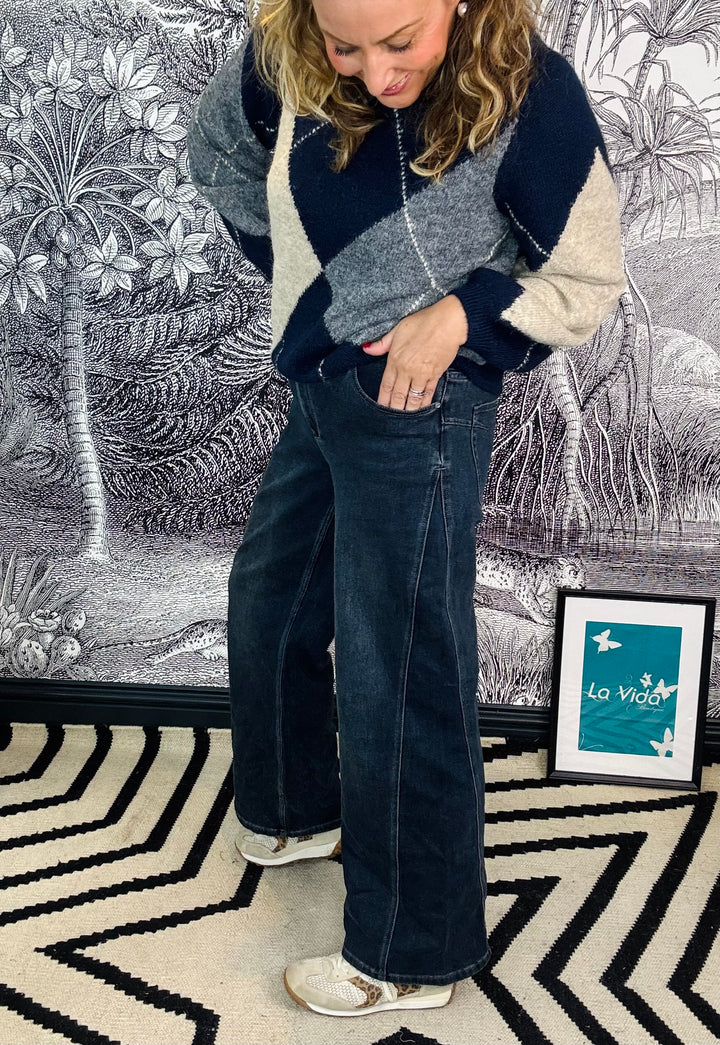Claudette Insert Blue Black Denim