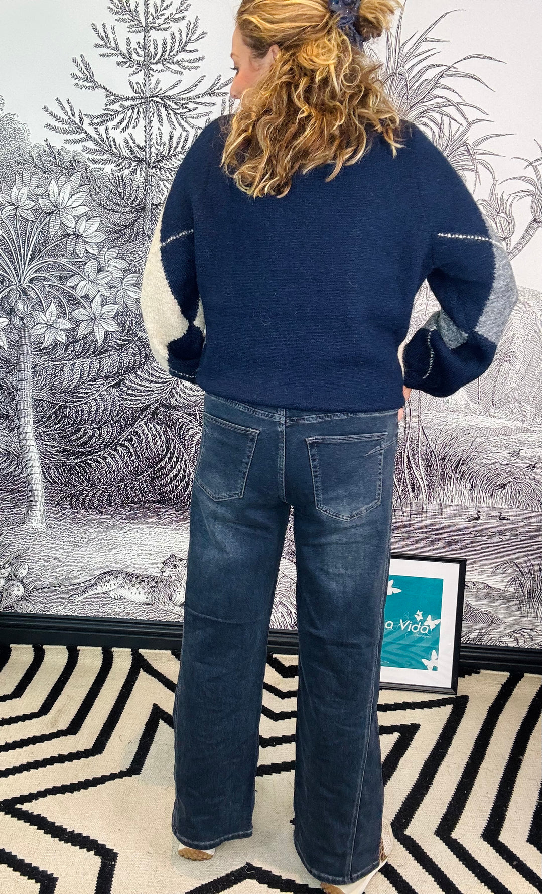 Claudette Insert Blue Black Denim