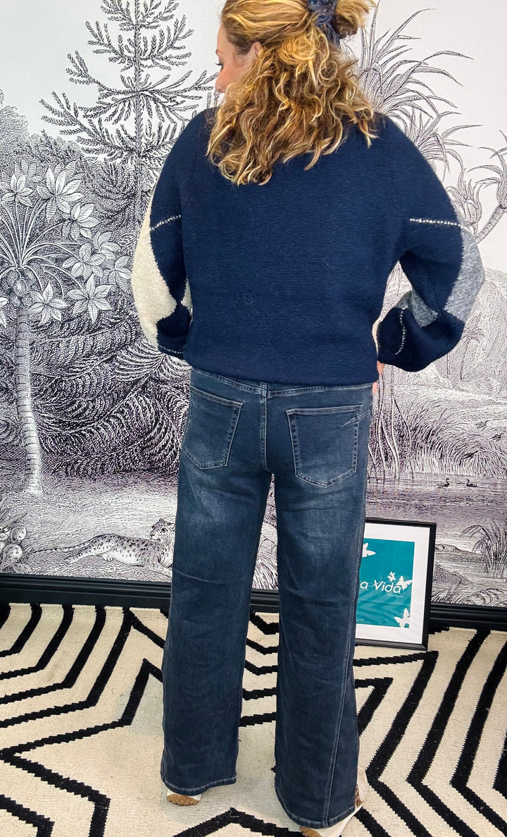 Claudette Insert Blue Black Denim
