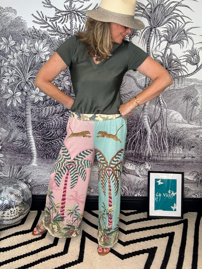 Palma Wide Leg Glitter Trouser