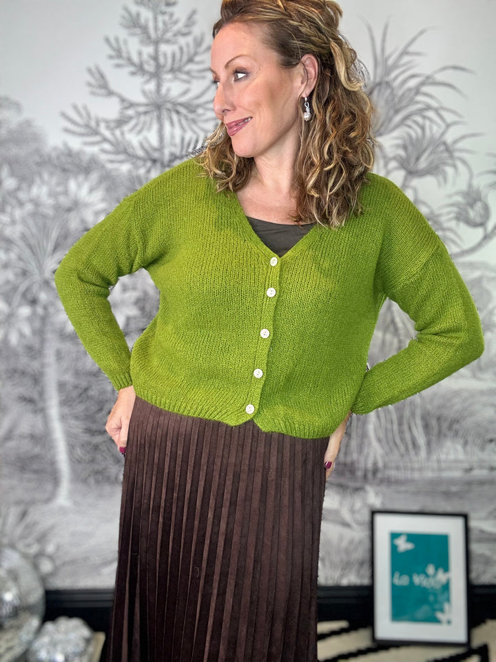 Sukie V-Neck Mohair Cardigan