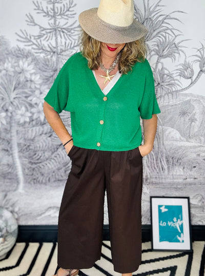 Nola Wide Leg Poplin Culottes