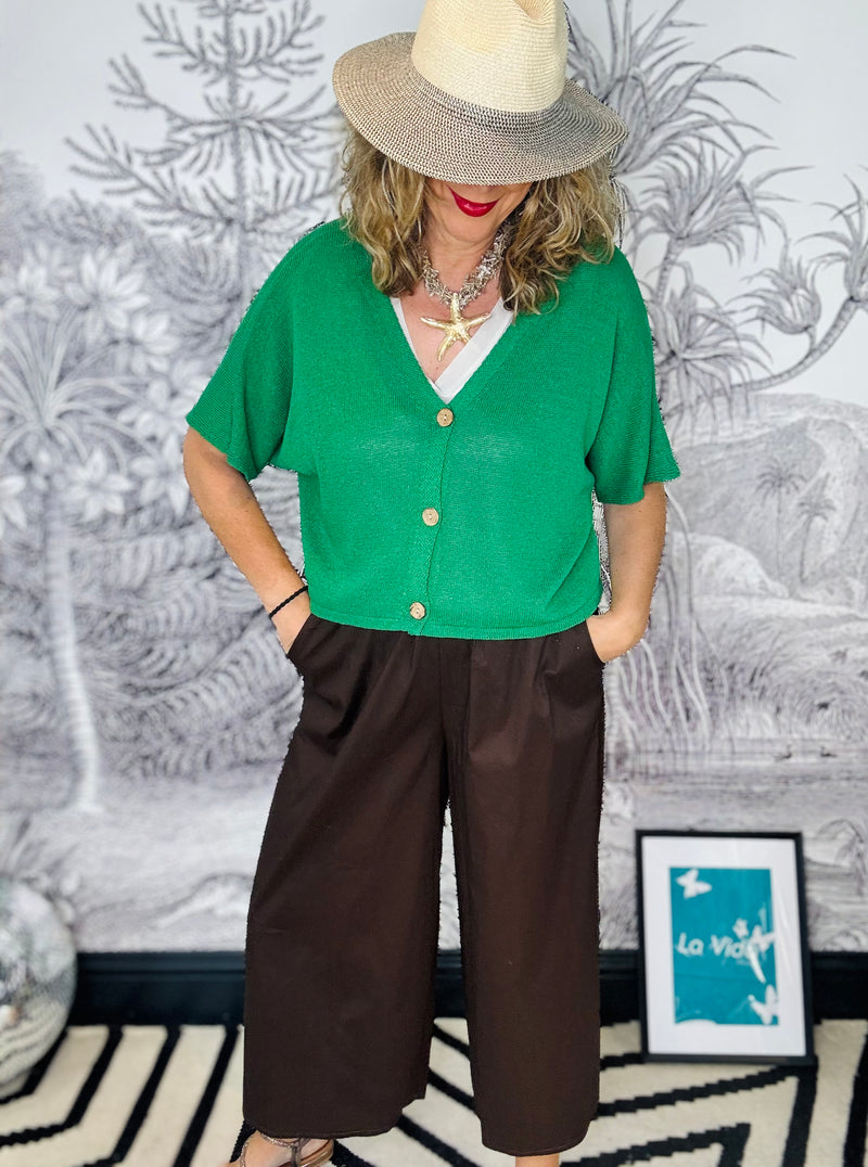 Nola Wide Leg Poplin Culottes