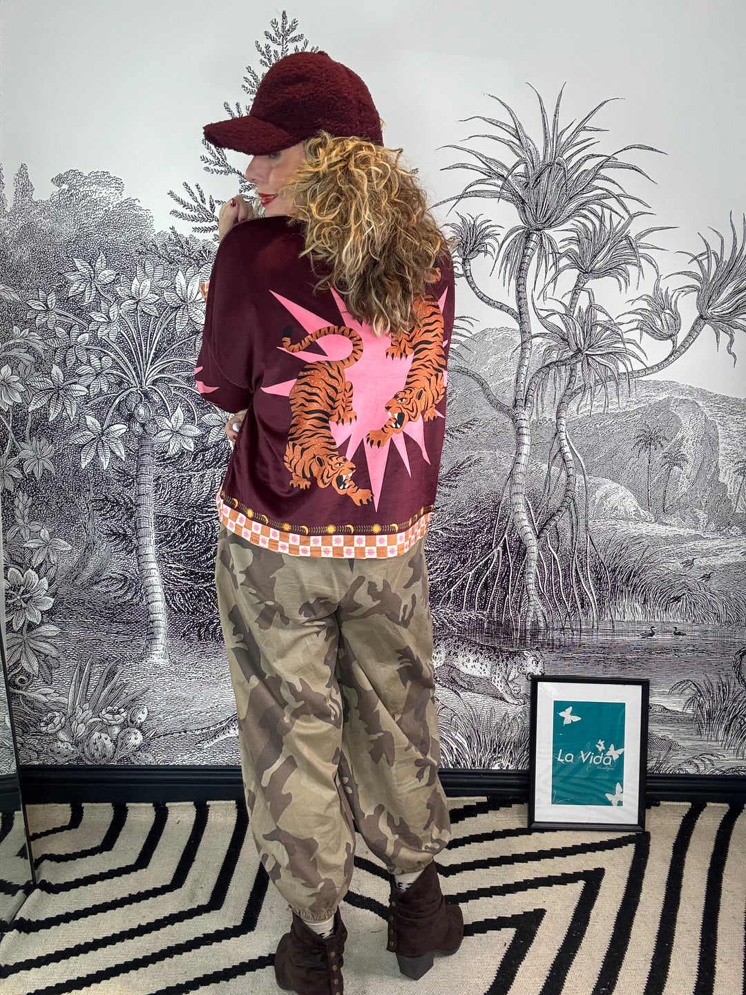 Tigre Velvet touch tiger print top