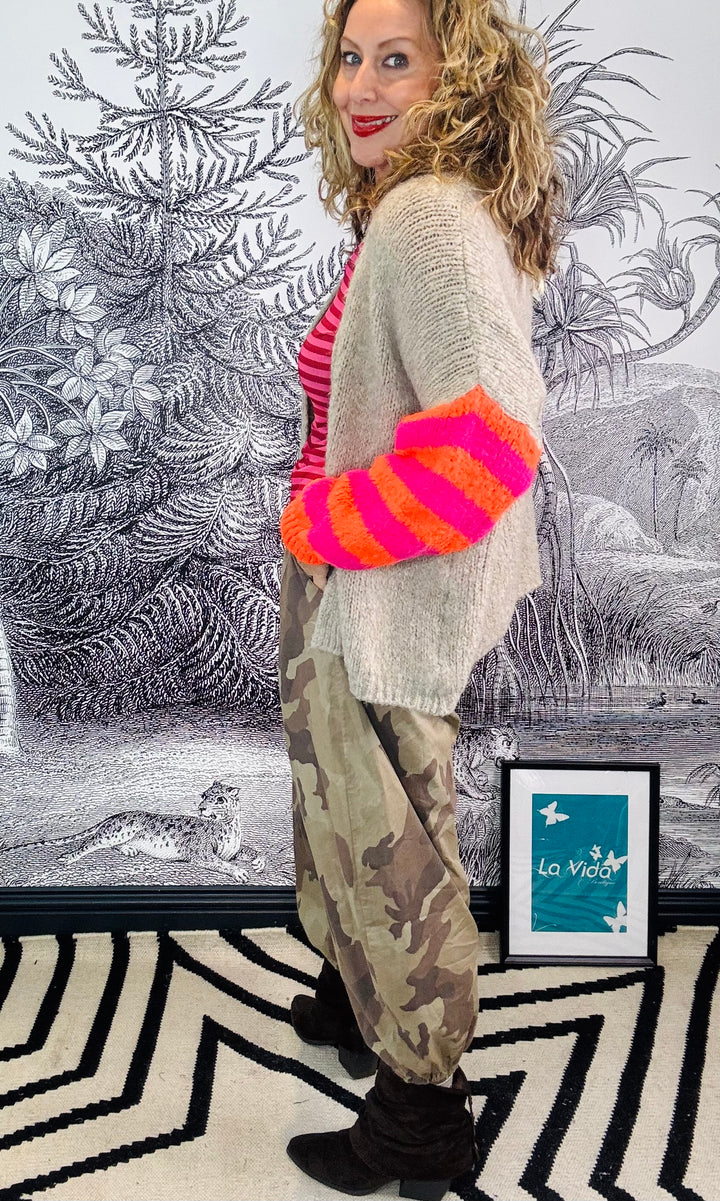 Nancy Neon Sleeve Slouchy Cardigan