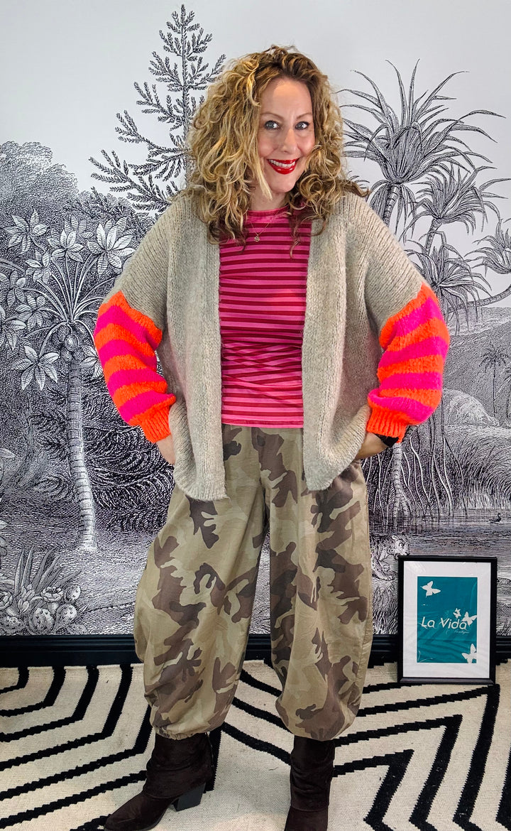 Nancy Neon Sleeve Slouchy Cardigan