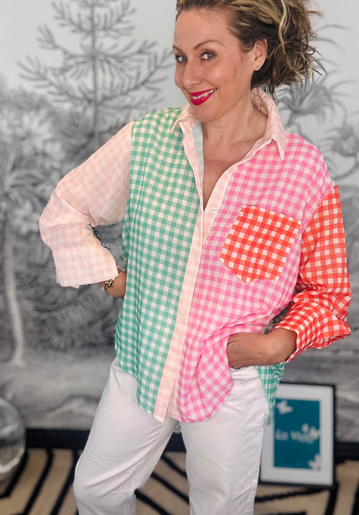 Zena Oversized Gingham Shirt