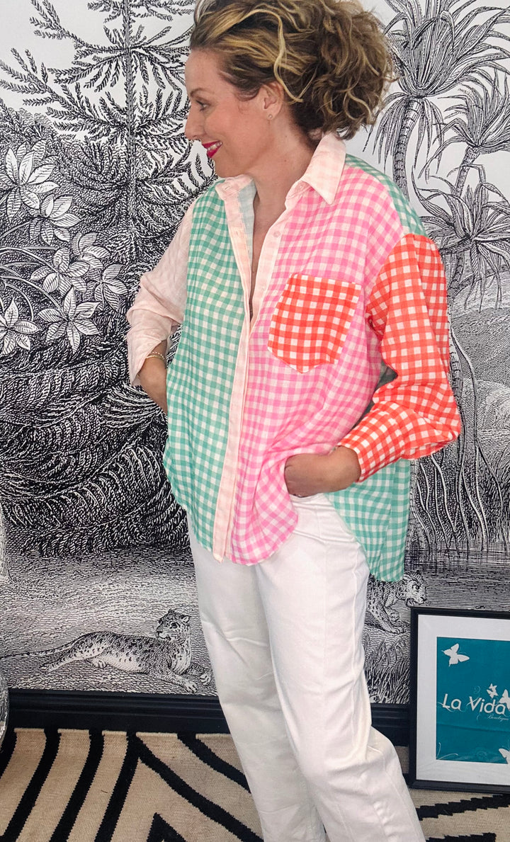 Zena Oversized Gingham Shirt