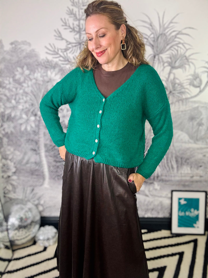 Sukie V-Neck Mohair Cardigan