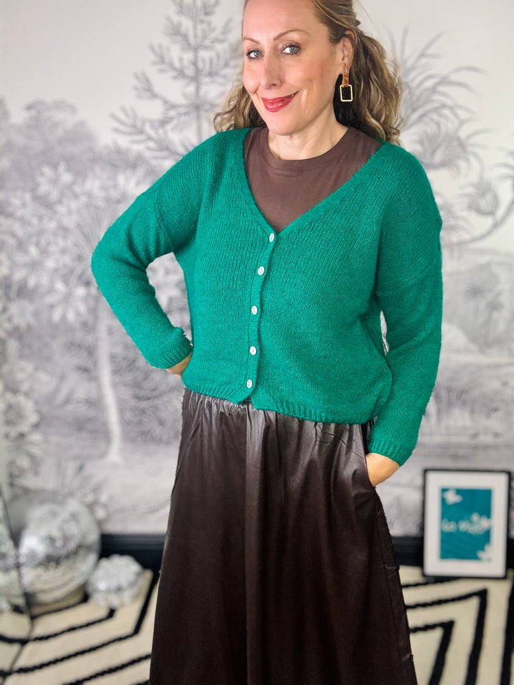 Sukie V-Neck Mohair Cardigan