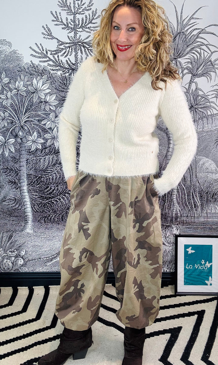 Cardigan fuzzy in Cream