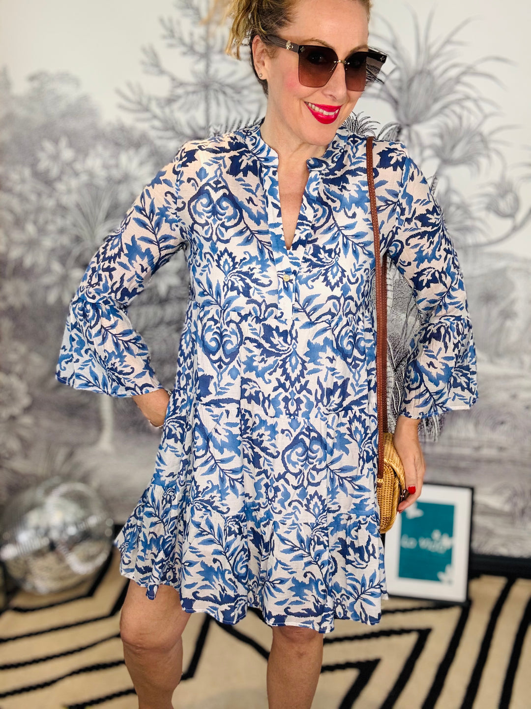 Inca Short Printed Silk Dress