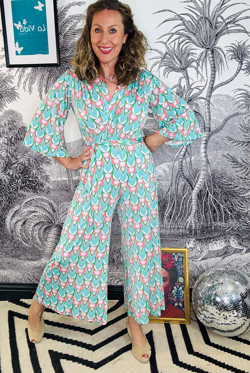 Laurie Jumpsuit in Blue Fawcett