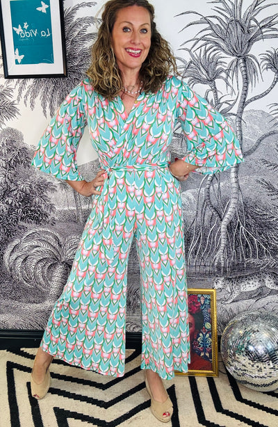 Laurie Jumpsuit in Blue Fawcett