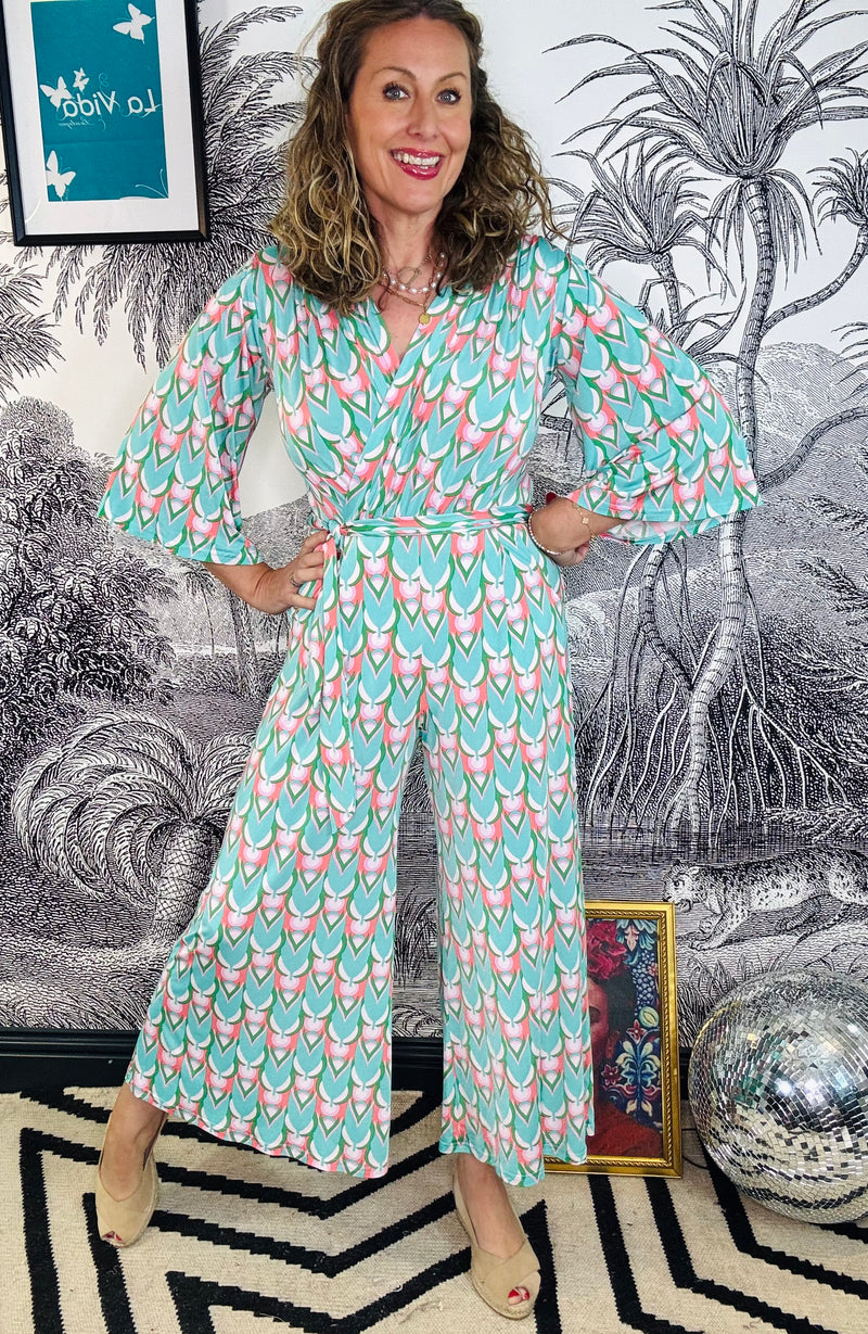 Laurie Jumpsuit in Blue Fawcett
