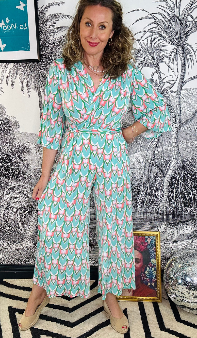 Laurie Jumpsuit in Blue Fawcett