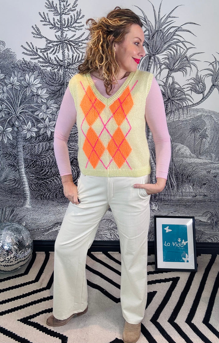 Box Pocket Pant Denim Trousers in Off White