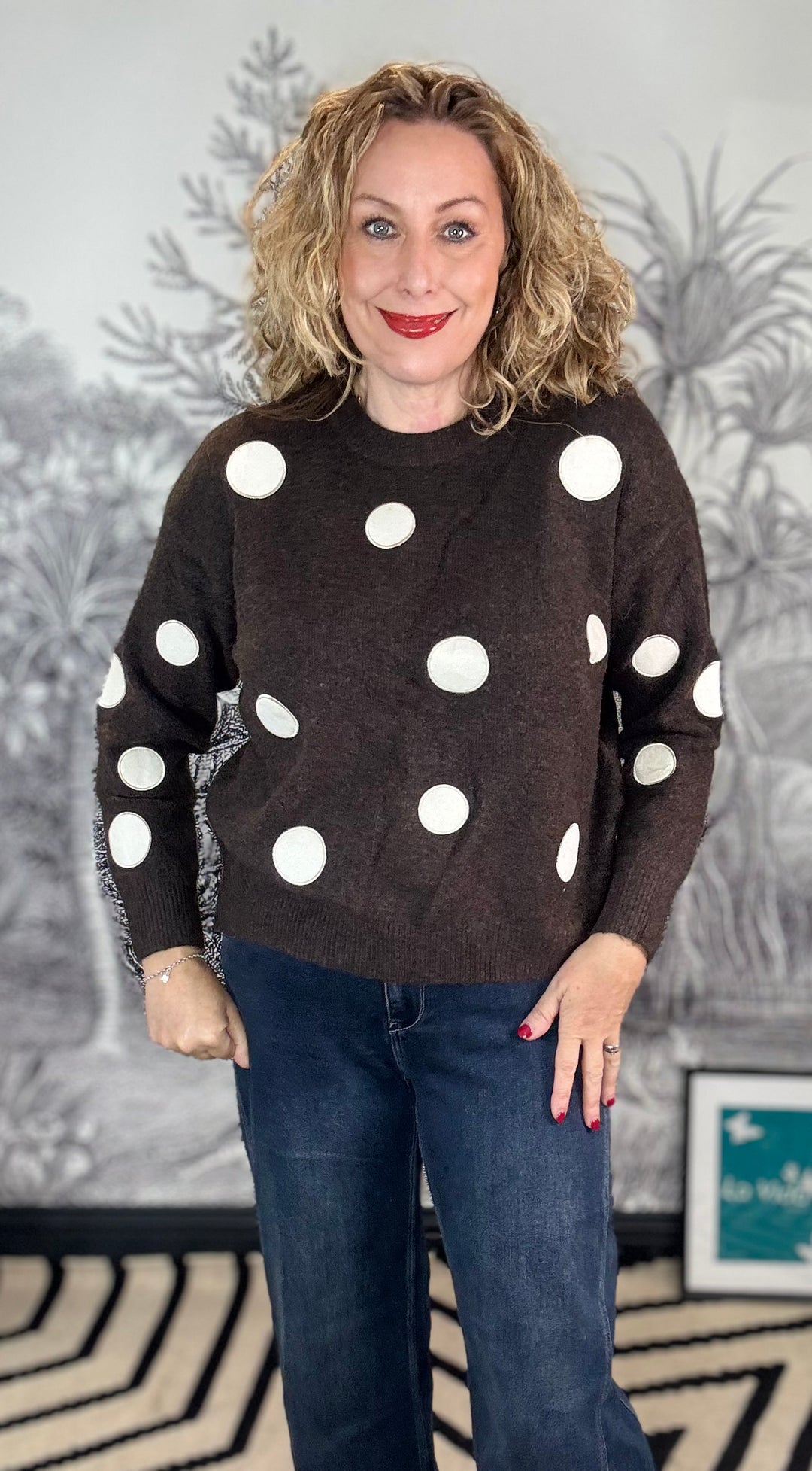 Pammy Polka Dot Knit Jumper