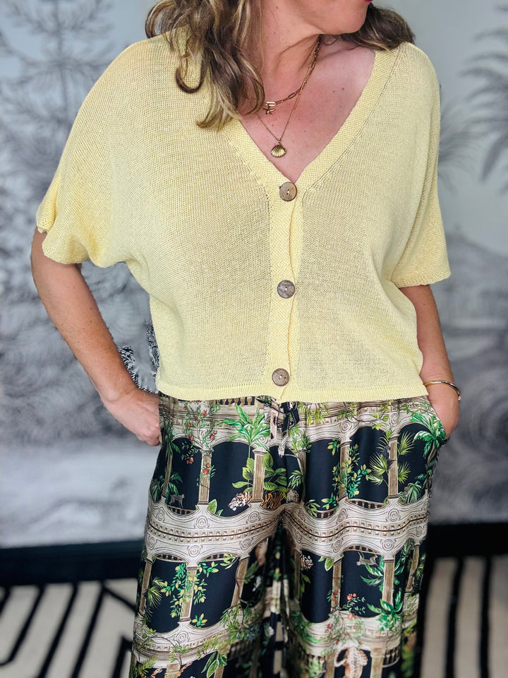 Padstow Short Sleeve Cotton Cardigan