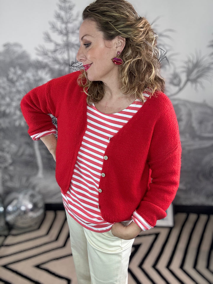 Sukie V-Neck Mohair Cardigan