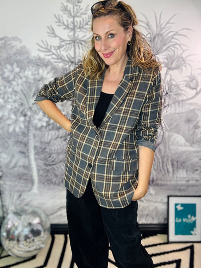 Nellie Plaid Brushed Blazer