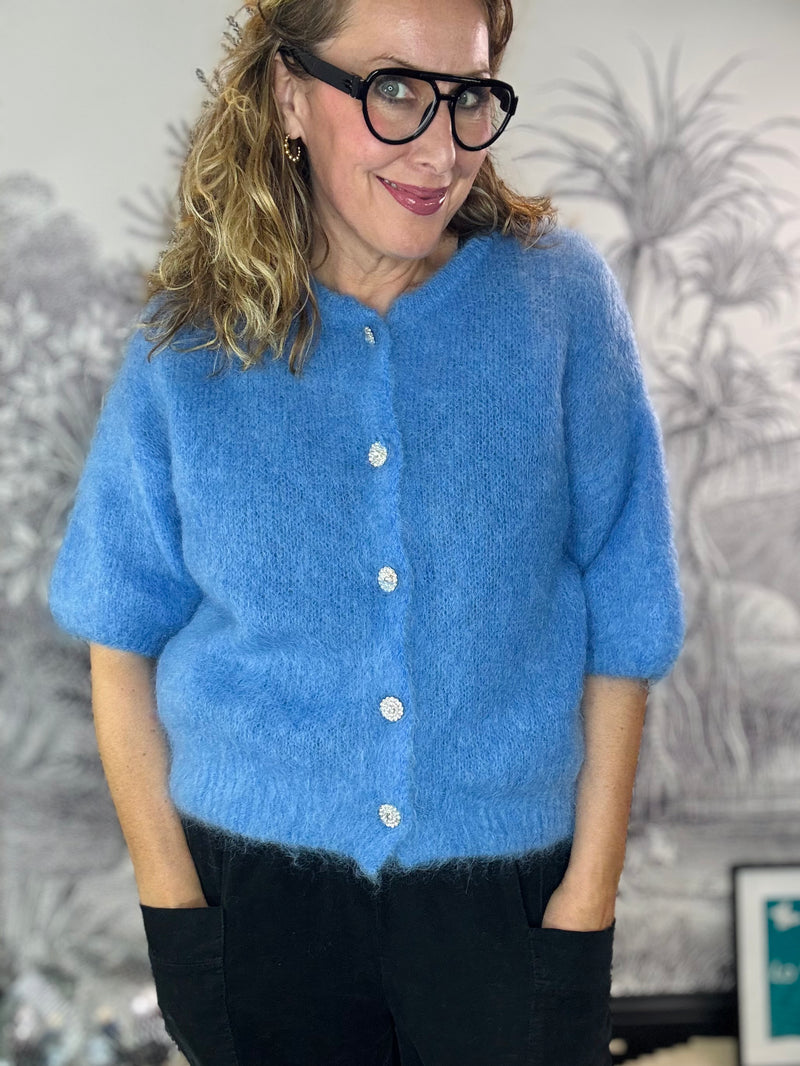 Joerk Sparkle Button Mohair Cardigan