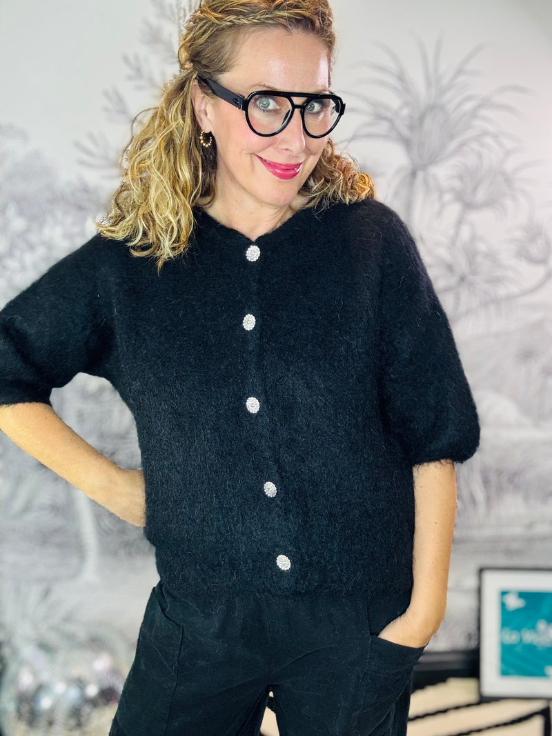 Joerk Sparkle Button Mohair Cardigan