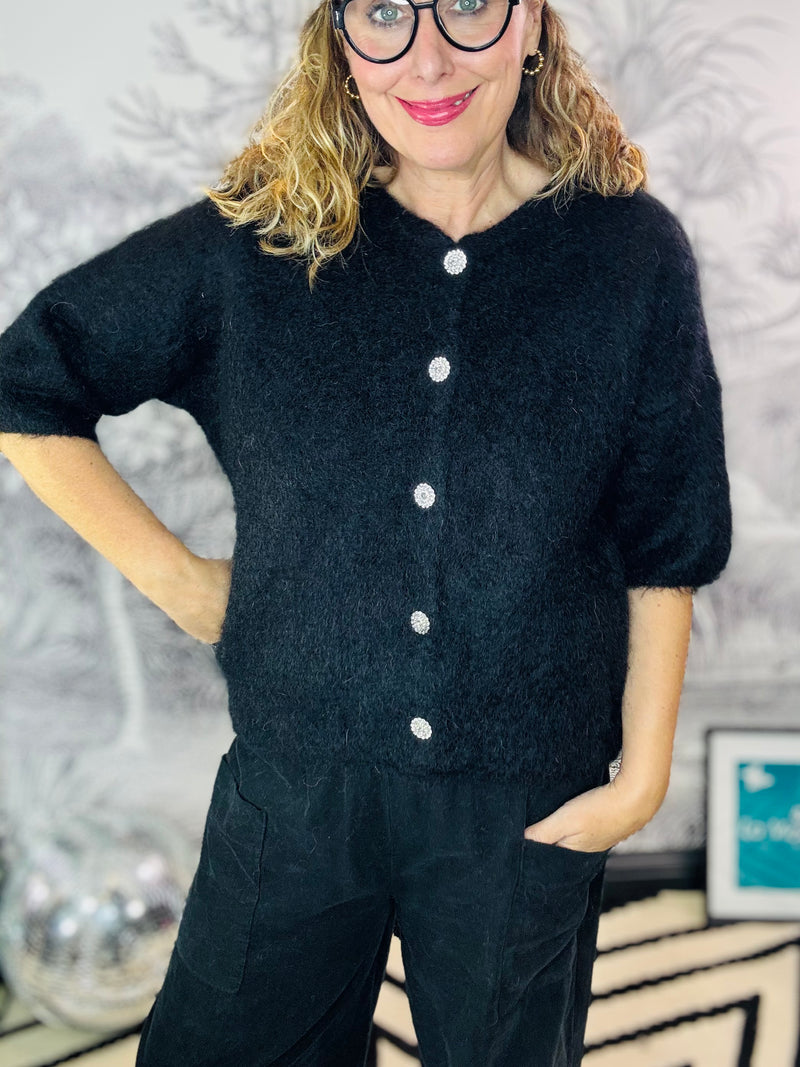 Joerk Sparkle Button Mohair Cardigan